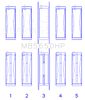 King Ford 370/429/460 16V OHV (Size .001) Crankshaft Main Bearing Set - MB5650HP001 Photo - Primary