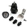 DeatschWerks DWR1000 AFPR + Pressure Gauge + 8AN Fittings - Anodized Black - 6-1000-FRB-88 Photo - Primary