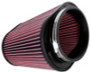 K&N Universal Clamp-On Air Filter 7in x 5-3/16in Flange 10in x 6-1/4in B 6-3/4in x 4-1/2in T 8in H - RU-5292 Photo - Unmounted