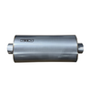 Kooks 3in Oval Clamp In Center/Center Muffler 18in Long Body Polished Stainless Steel - MUF-019-CI Photo - Unmounted