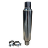 Kooks 2.5in Round Clamp In Muffler 14in Long Polished Stainless Steel - R250-14-CI Photo - Unmounted