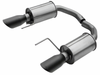 Roush 15-26 Mustang V6 / EcoBoost Black Tip Axle Back Exhaust - 421837-BLK Photo - Primary