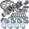 Eagle Chevy 350 1Pc 3.750in Crank 5.700in I-Beam Rods 4.000in Pistons 168 Tooth FP Balanced Assembly - B15405L00068 Photo - Primary