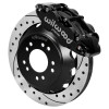 Wilwood Ford Mustang II Ford Narrow Superlite 6 Front Brake Kit w/ 12.88in Drill & Slot Rotor - Blk - 140-18366-D Photo - Primary