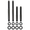 Moroso 2PC 5/16in-24 x 2.5in & 2 PC 5/16in-24 X 3.5in Long 12-Point Nuts Carb Stud Kit w/Bracket - 37968 User 1