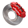 Wilwood kit front FNSL4R PORS 911 1984- 89 3.5 MT 11.10X.95 rotor red W/LINES - 140-16681-R Photo - Primary