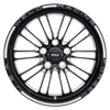 Weld RPM Frontrunner 15x3.5 / 5x4.5 / 1.75 BS / 3.18 HB - Gloss Black Milled - Non-BL Wheel - 85C-15204-B Photo - Close Up