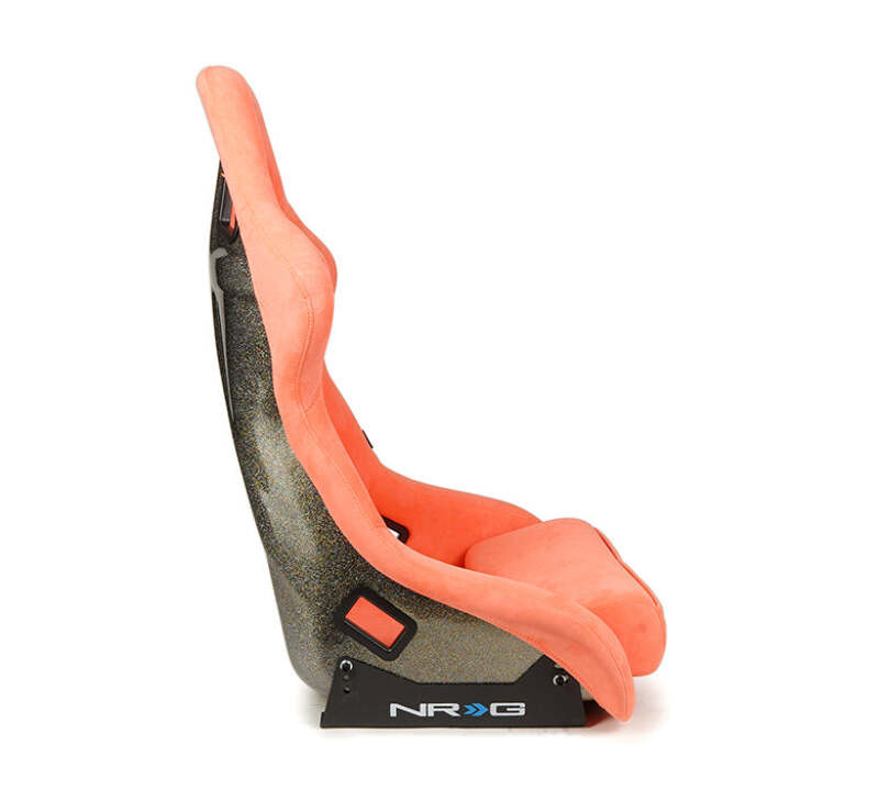 NRG FRP Bucket Seat ULTRA Edition W/ Grey Pearlized Back / Peach Microfiber Material - Large - FRP-302PH-ULTRA Photo - Close Up