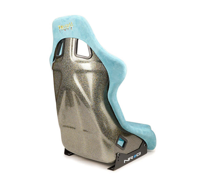 NRG FRP Bucket Seat ULTRA Edition W/ Grey Pearlized Back / Teal Microfiber Material - Large - FRP-302TL-ULTRA Photo - Close Up