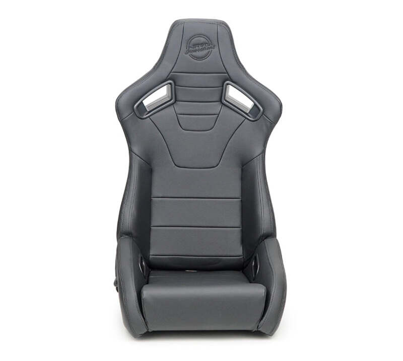 NRG Omega Reclinable Racing Seat (Pair) Black with Black Carbon Vinyl Back - RSC-750BK/BK L/R Photo - Close Up