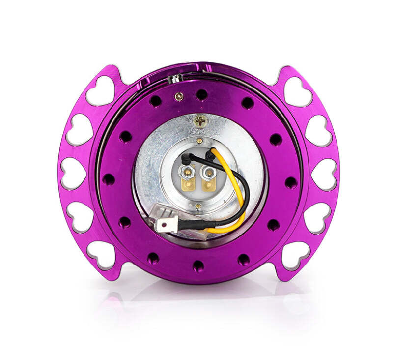 NRG Quick Release Kit - Purple Body/ Purple Heart Cutout Ring - SRK-222PP-PP Photo - Close Up
