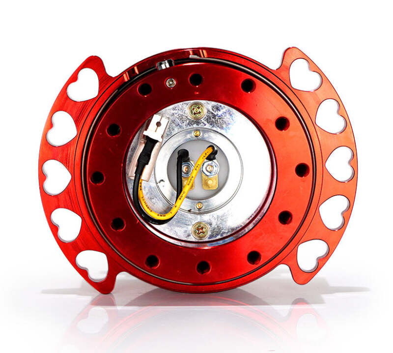 NRG Quick Release Kit - Red Body/ Red Heart Cutout Ring - SRK-222RD-RD Photo - Close Up
