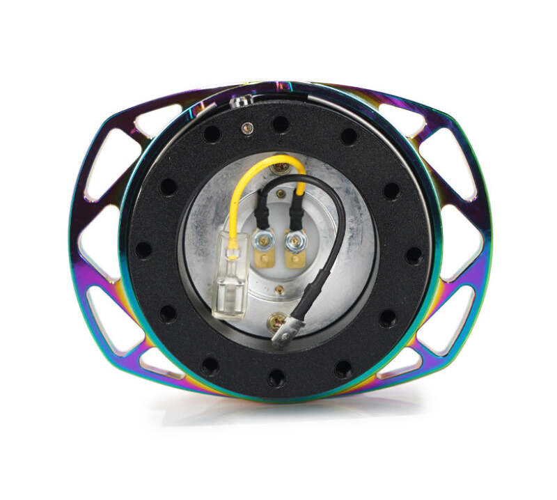 NRG Quick Release Kit Gen 257 - Black Body / Neochrome Cutout Ring - SRK-257BK-MC Photo - Close Up