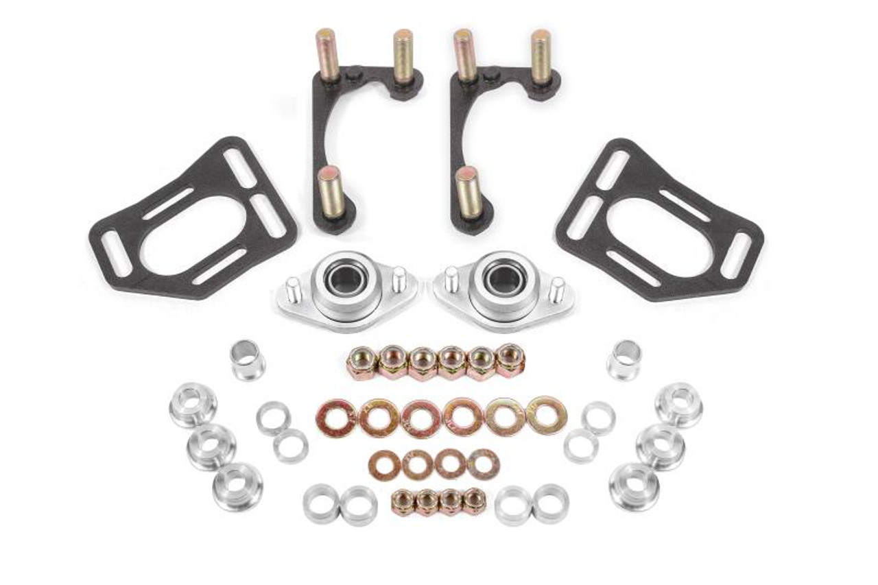 BMR 90-93 Fox Mustang Caster Camber Plates - Black Hammertone - WAK731H User 1