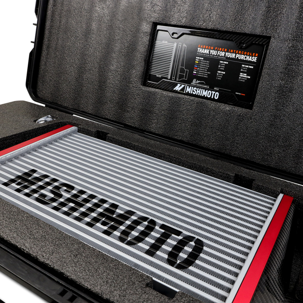 Mishimoto Universal Carbon Fiber Intercooler - Matte Tanks - 450mm Black Core - C-Flow - P V-Band - MMINT-UCF-M4B-C-P User 1
