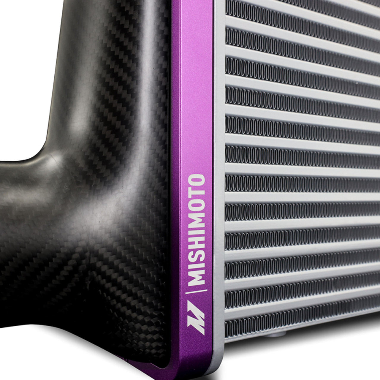 Mishimoto Universal Carbon Fiber Intercooler - Matte Tanks - 450mm Black Core - C-Flow - P V-Band - MMINT-UCF-M4B-C-P User 1