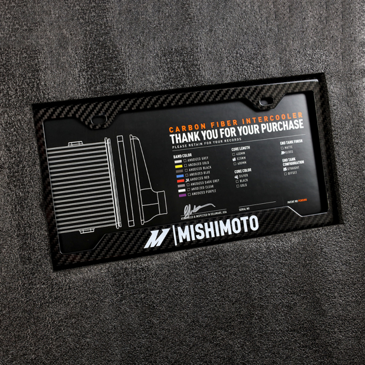 Mishimoto Universal Carbon Fiber Intercooler - Matte Tanks - 450mm Gold Core - S-Flow - P V-Band - MMINT-UCF-M4G-S-P User 1