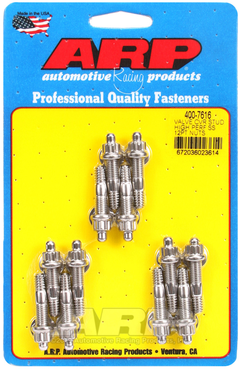 ARP Hi-perf SS 12pt Valve Cover Stud Kit 12pc - 400-7616 Photo - Primary