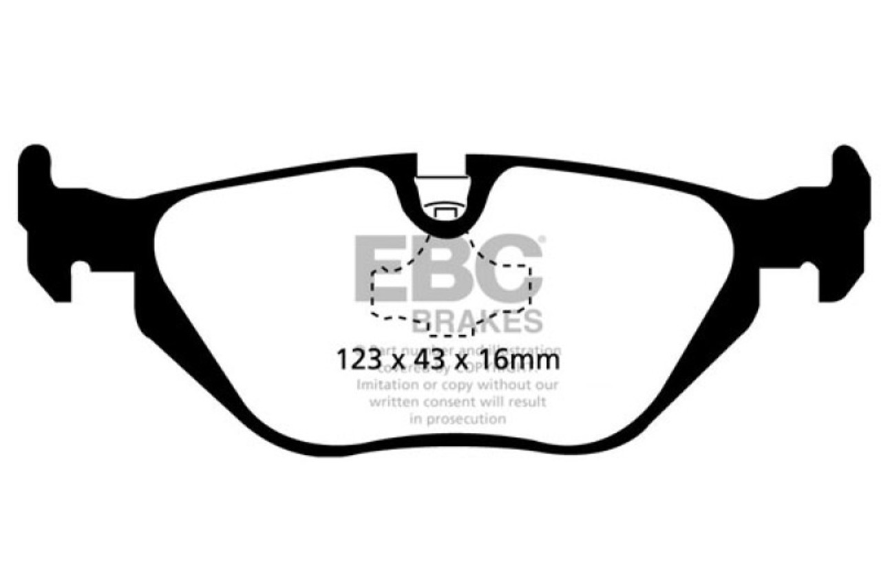 EBC 92-95 BMW 325i Base Bluestuff Rear Brake Pads - DP51079NDX Photo - Primary