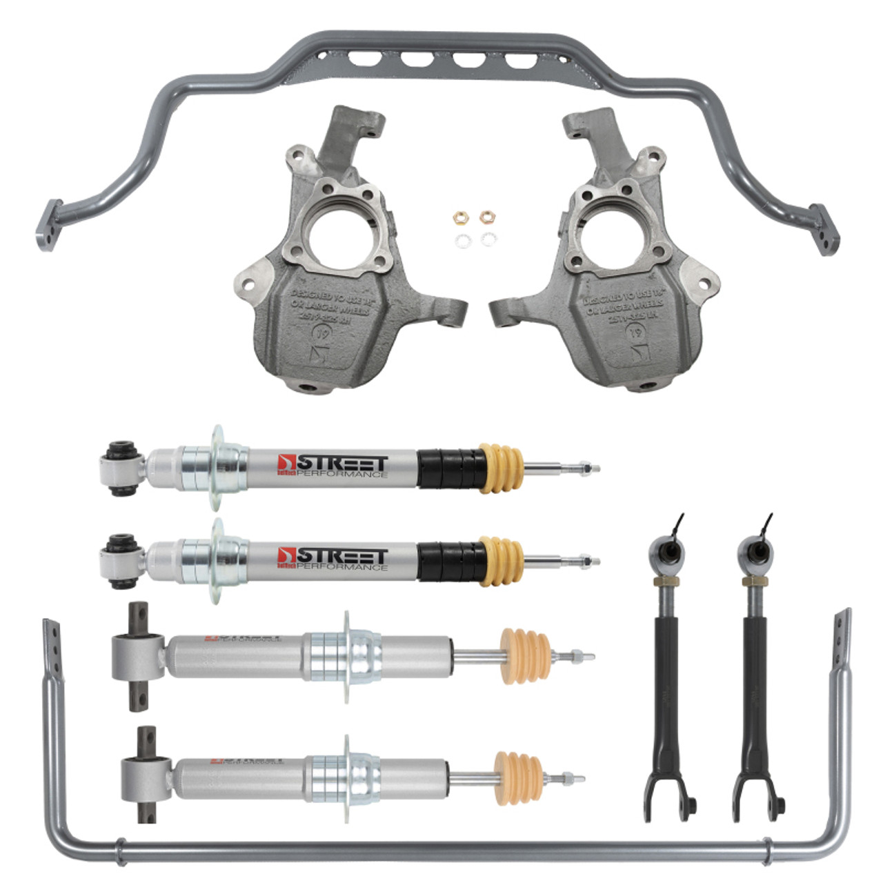 Belltech 21+ GM SUV SWB ONLY 2WD/4WD Front and Rear Lowering Kit w/ Performance Struts - 1104SPS Photo - Primary