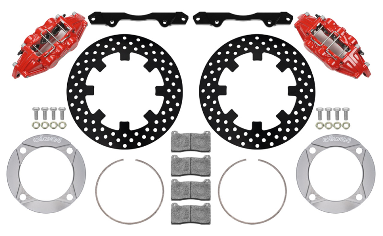 Wilwood 2014+ Polaris RZR XP 1000 Front Kit 11.25in Drilled - Red - 140-16632-DR User 1