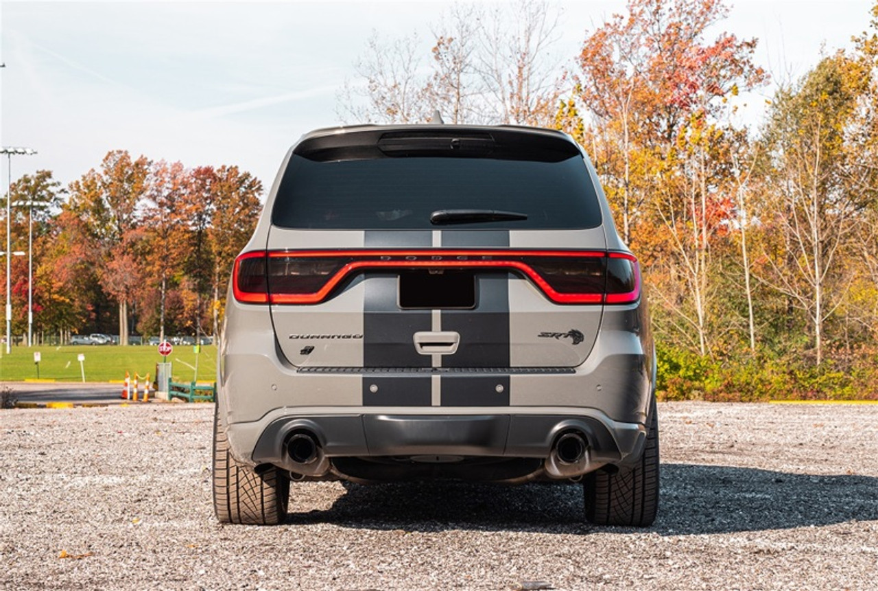 Corsa 21-22 Dodge Durango SRT Hellcat Cat-Back 2.75in Dual Rear Exit Xtreme 4.5in Black PVD Tips - 21196BLK Photo - Mounted