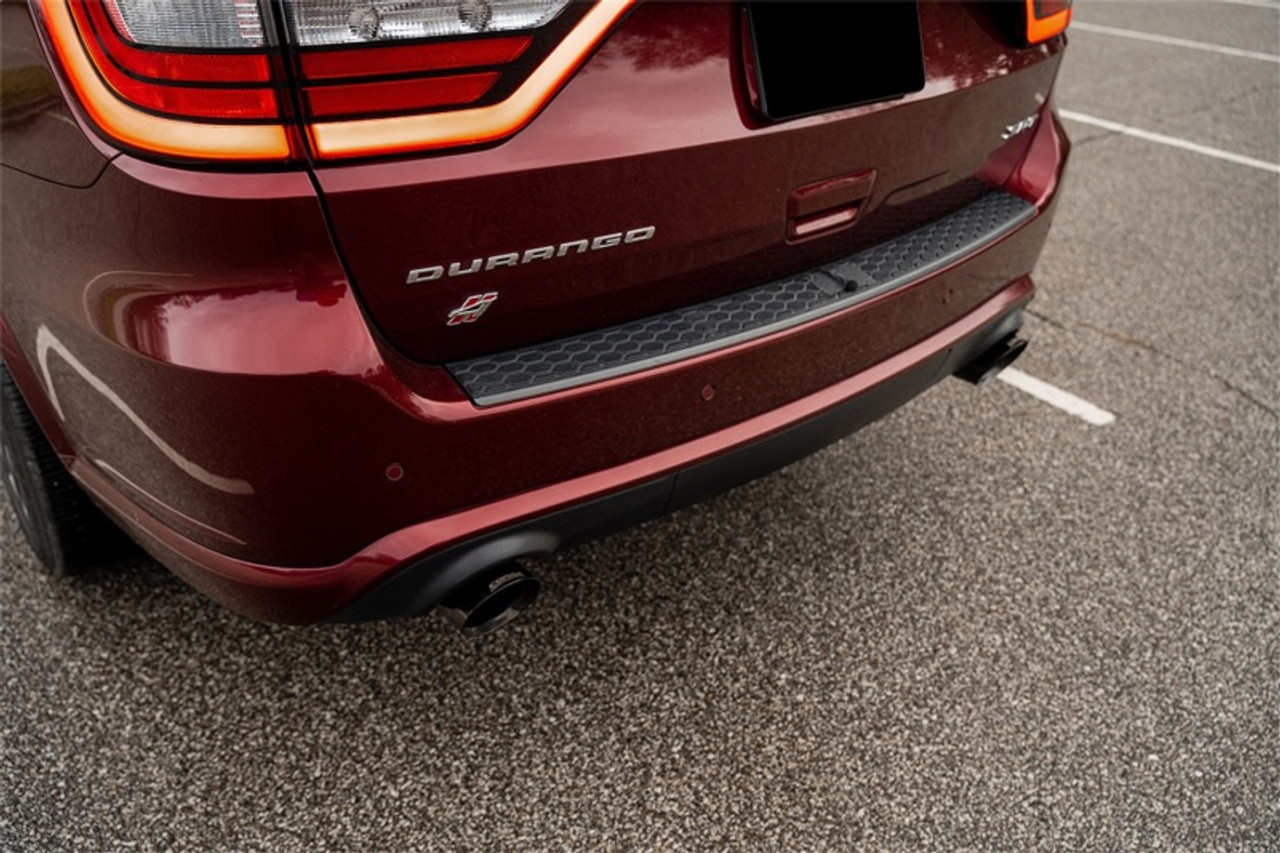 Corsa 18-22 Dodge Durango SRT 392 Cat-Back 2.75in Dual Rear Exit Sport 4.5in Black PVD Tips - 21197BLK Photo - Mounted