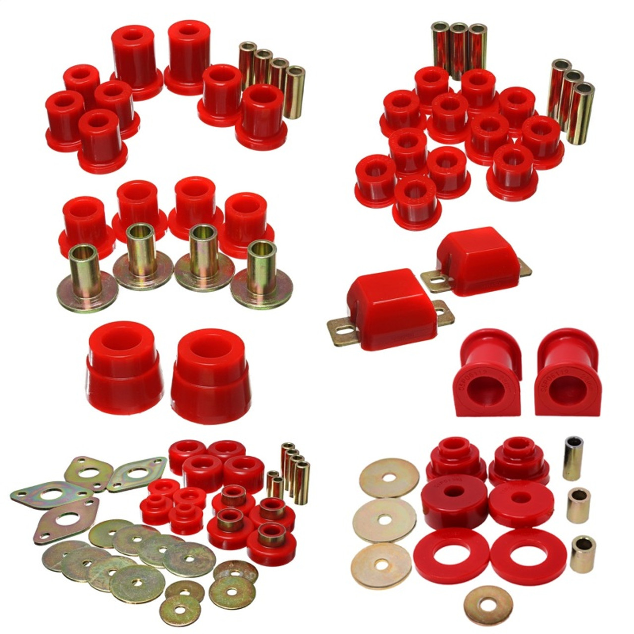 Energy Suspension 05-15 Toyota Tacoma 4WD Hyper-Flex Master Bushing Set - Red - 8.18119R Photo - Primary