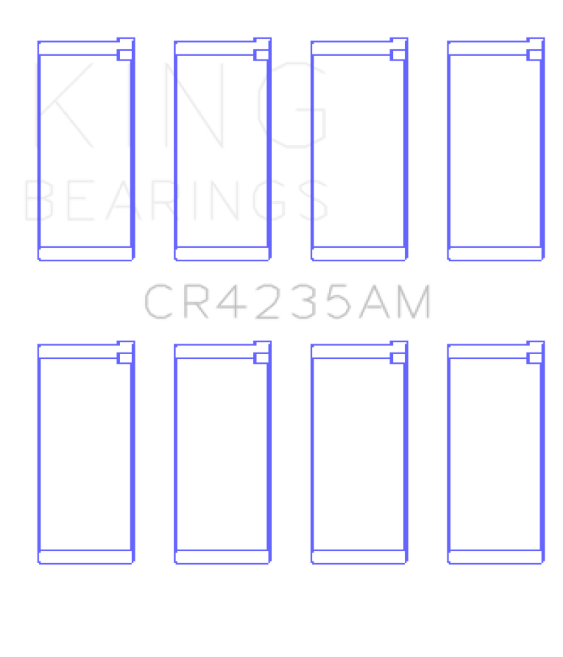 King Hyundai 2.0L G4GC (Size +0.25mm) Con Rod Bearing Set - CR4235AM0.25 Photo - Primary