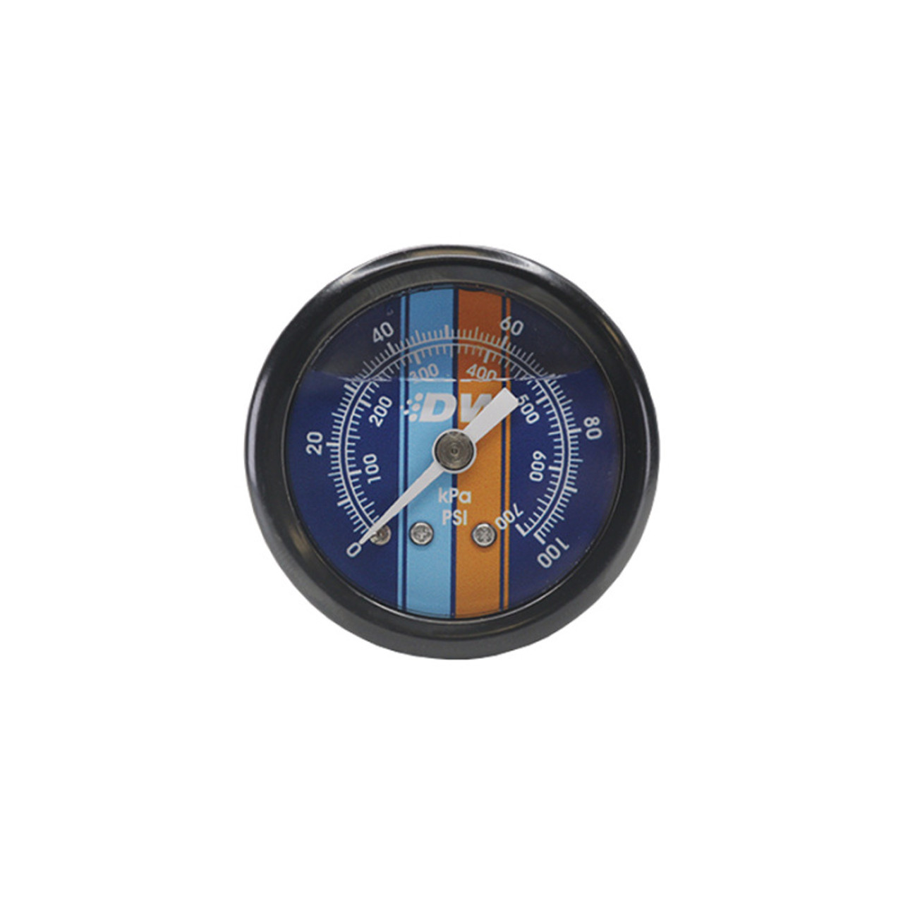 DeatschWerks 0-100 PSI 1/8in NPT Mechanical Fuel Pressure Gauge 1.5in Diam. Black Housing Blue Face - 6-01-G2L Photo - Primary