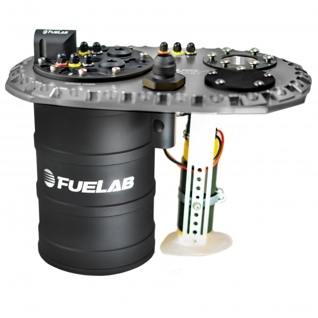Fuelab Quick Service Surge Tank w/Bosch Lift Pump & Single 500LPH Brushed Pump w/Controller-Titanium - 62712-2 User 1