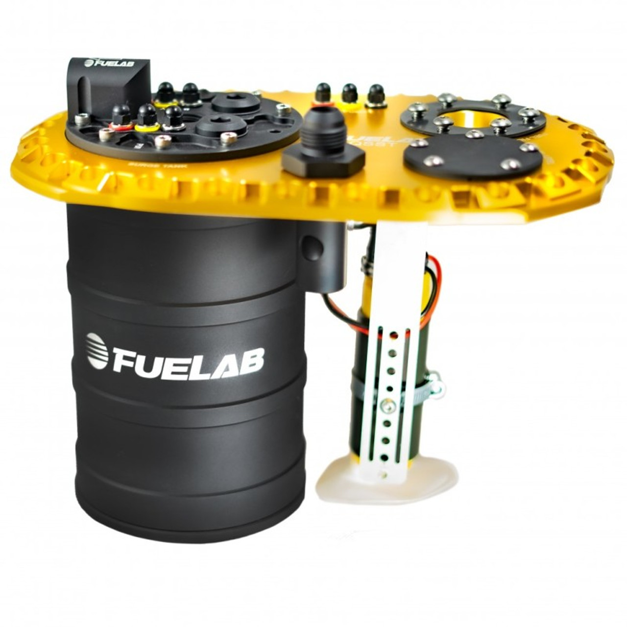 Fuelab Quick Service Surge Tank w/49614 Lift Pump & Twin Screw 500LPH Brushless Pump - Gold - 62723-4 User 1