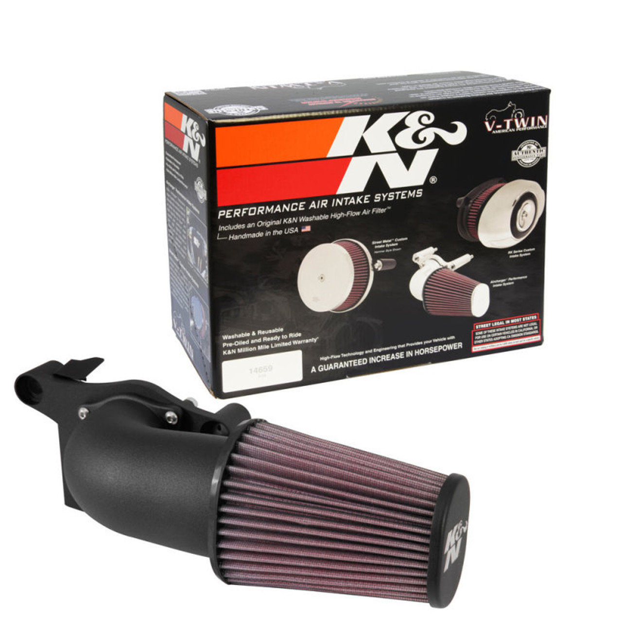 K&N FIPK H/D Touring Models 2017-2018 BLACK Performance Air Intake System - 57-1138 Photo - out of package