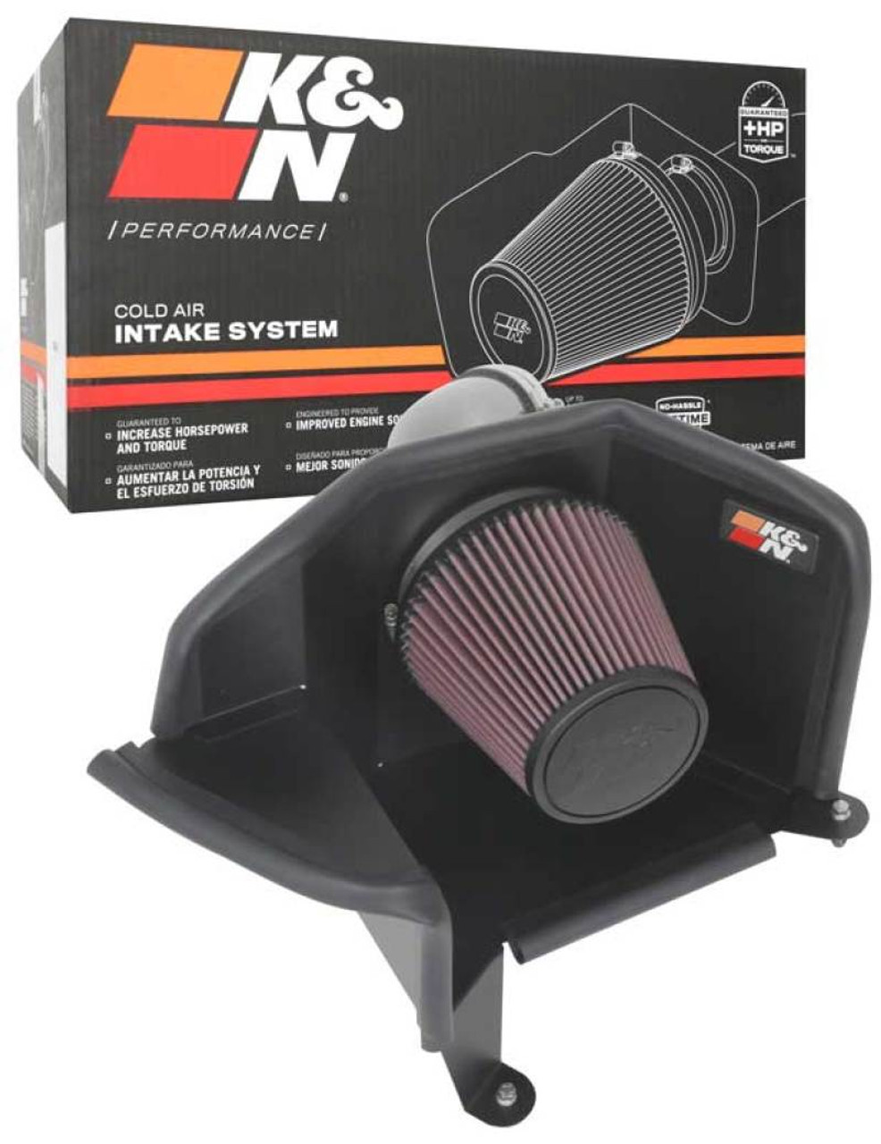 K&N 2021+ Ford Bronco Sport 1.5L L3 Performance Air Intake System - 77-2615KC Photo - out of package