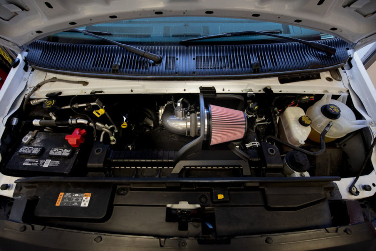K&N 21-22 Ford E350/450 V8-7.3L Performance Air Intake Kit - 77-2618KC Photo - Mounted