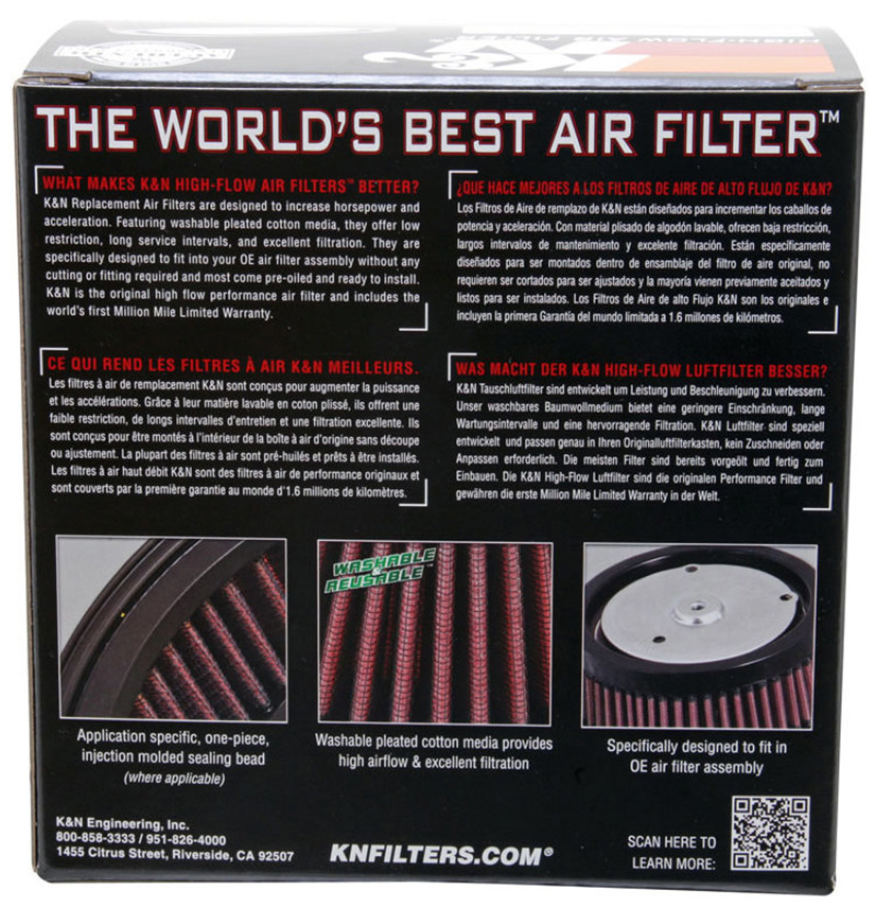K&N Buell S3/S3T Thunderbolt 97-02 Air Filter - BU-1297 Photo - in package