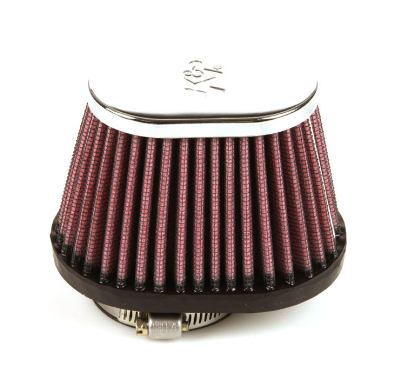K&N 1-3/4in FLG 4 X 2-7/8in B 3 X 2in T 2-3/4in L Universal Clamp-On Air Filter - RC-2450 Photo - out of package
