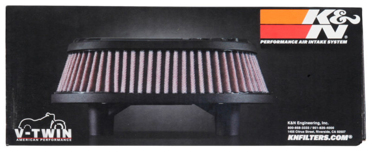 K&N Street Metal Intake System Side Draft Dyna/Softail Silver Intake System-Harley Davidson - RK-3953S Photo - in package