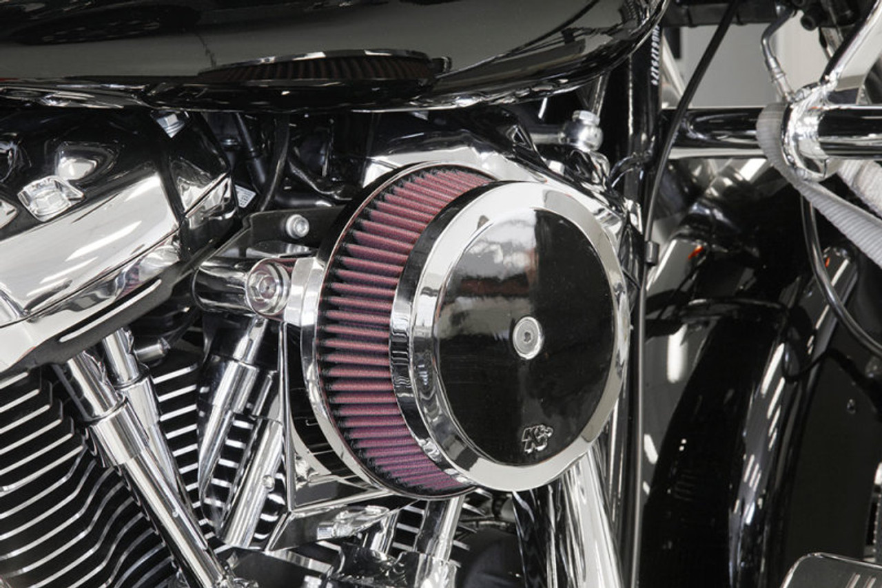 K&N Street Metal Intake System - Hammer- Chrome Intake System-Harley Davidson - RK-3954 Photo - Mounted