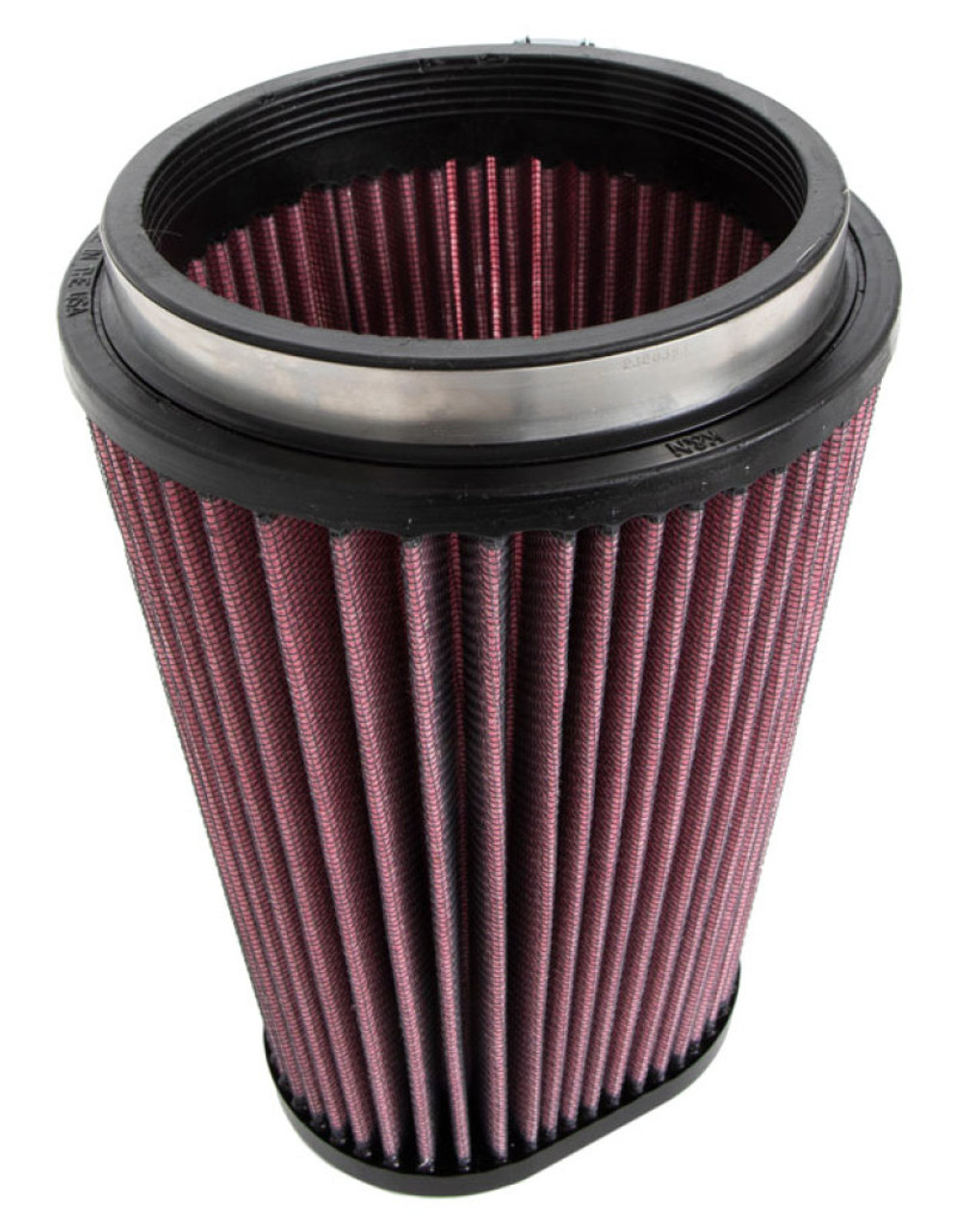 K&N Universal Round Clamp-On Air Filter 4-1/2in FLG, 5-7/8in B, 3-1/4in X 4-1/2in T, 8in H - RU-1021 Photo - lifestyle view