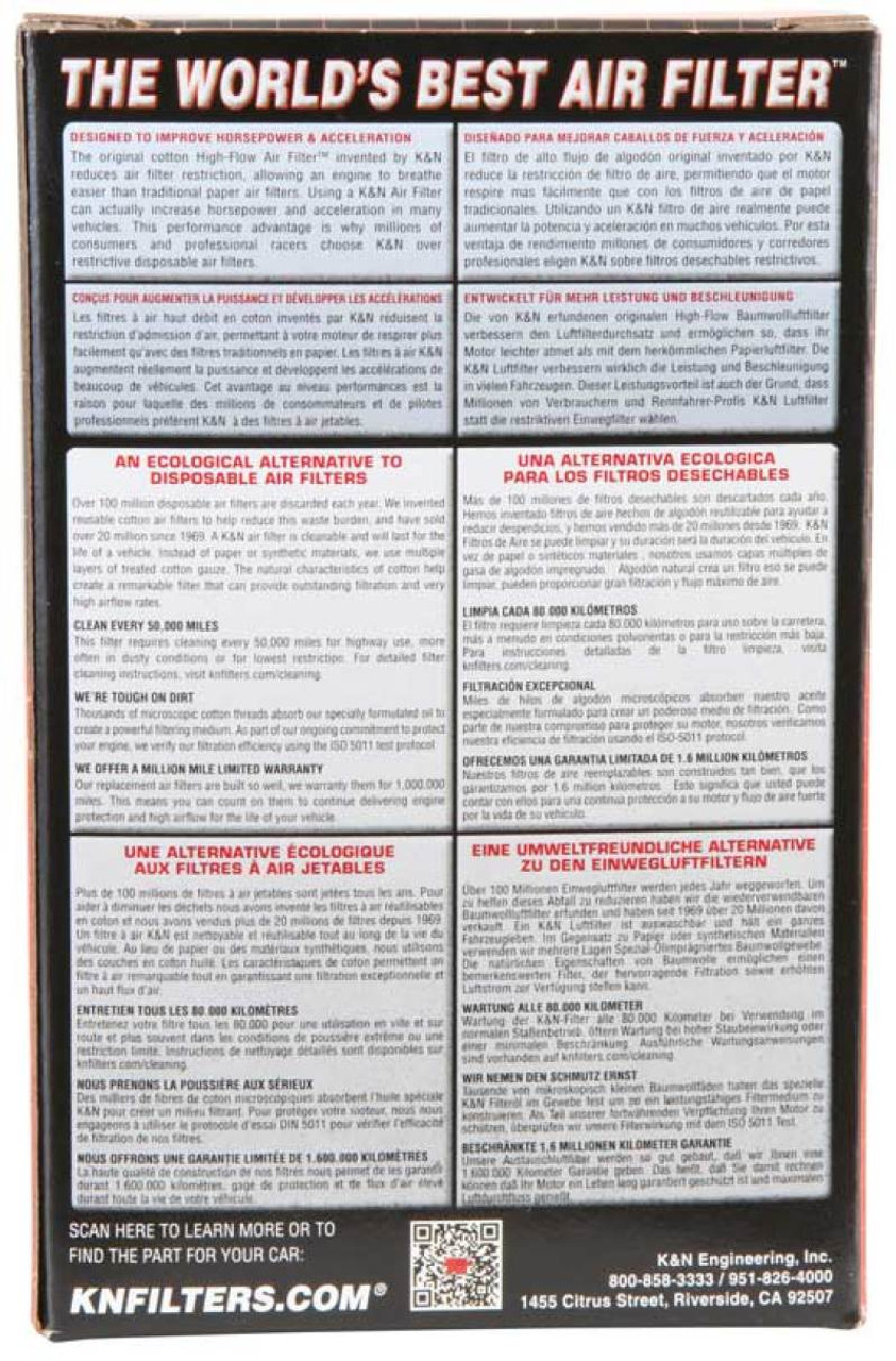 K&N Yamaha XJR1300 2007-2012 Replacement Air Filter - YA-1308 Photo - in package