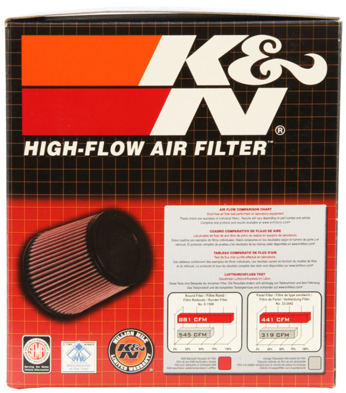 K&N YAM FZ700/750/FZR750 85-88 TDM850 92-02 Replacement Air Filter - YA-7585 Photo - in package