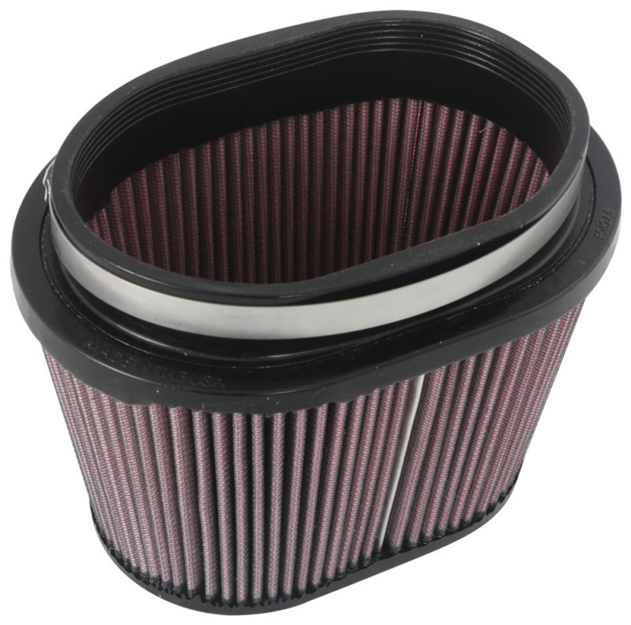 K&N Universal Rubber Filter 6.25in x 4in Oval FLG / 7.375in x 5.5in Base / 6.25in x 4in Top / 5in H - RU-1001 Photo - lifestyle view