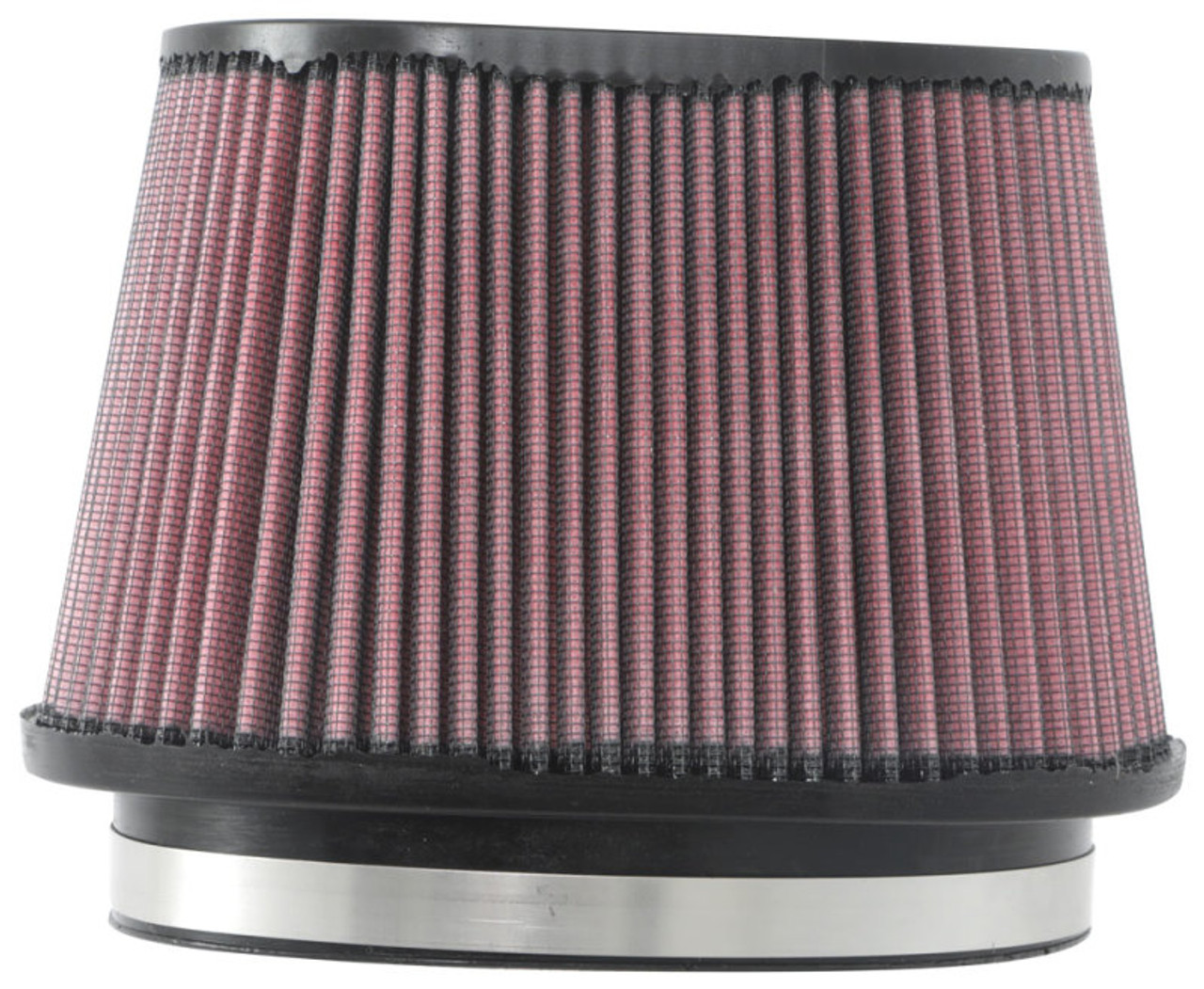 K&N Universal Rubber Filter 6.25in x 4in Oval FLG / 7.375in x 5.5in Base / 6.25in x 4in Top / 5in H - RU-1001 Photo - out of package