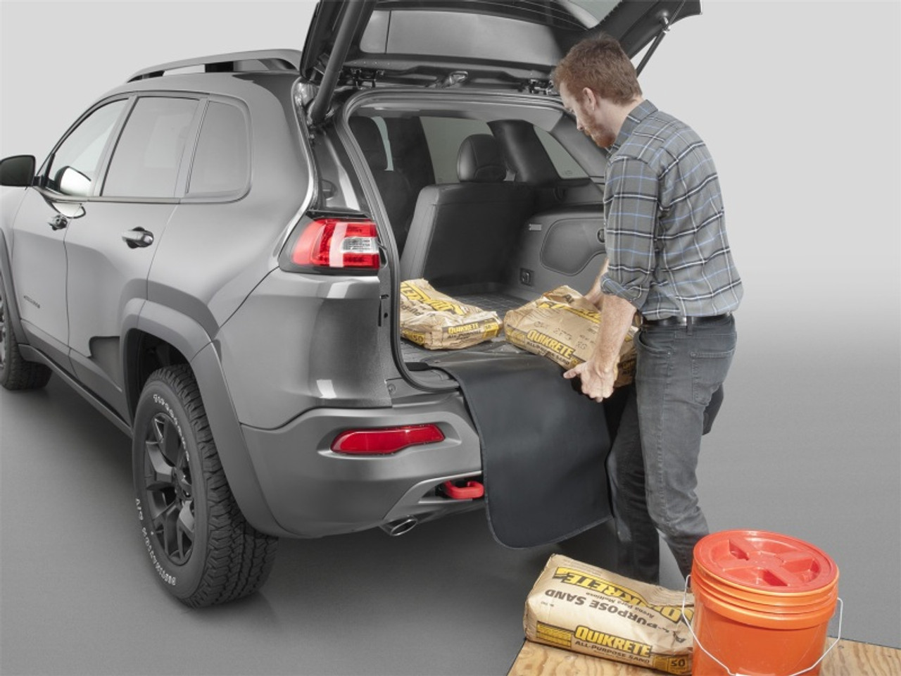 WeatherTech 2021+ Chevrolet TrailBlazer Cargo With Bumper Protector - Black - 401369SK Photo - Mounted