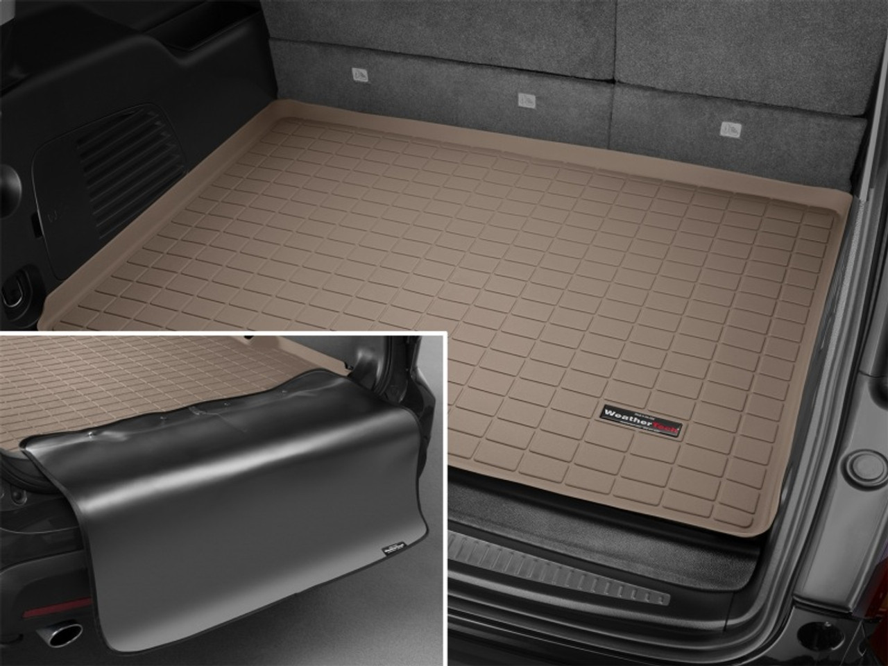 WeatherTech 2021+ Chevrolet TrailBlazer Cargo With Bumper Protector - Tan - 411369SK Photo - Mounted