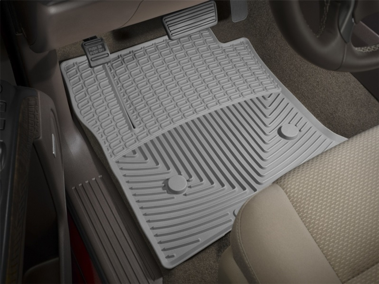 WeatherTech 2016+ Honda Pilot Front Rubber Mats - Grey - W363GR Photo - Primary