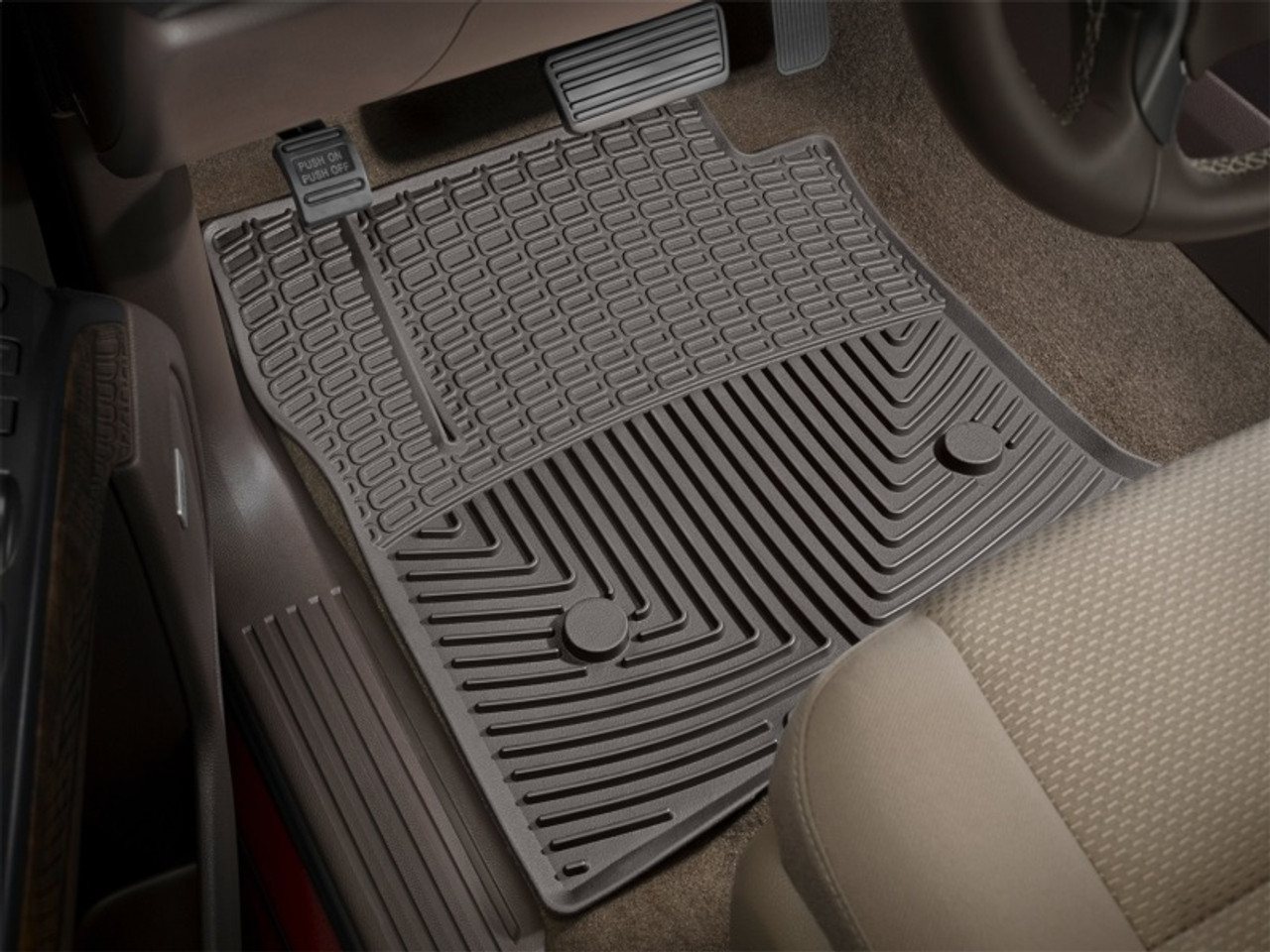 WeatherTech 2016+ Nissan Titan XD Rear Rubber Mats - Cocoa - W456CO Photo - Primary