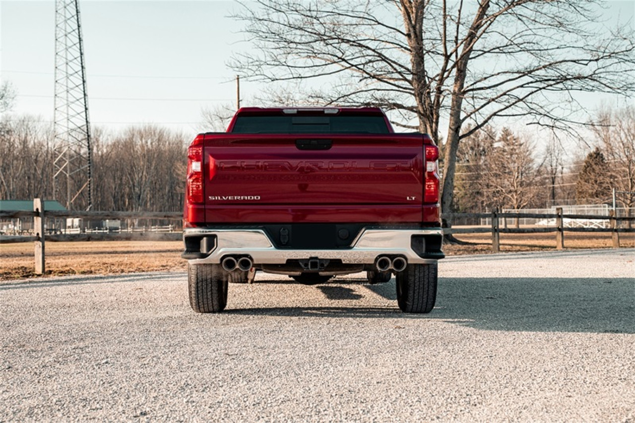 Corsa 19-23 Chevrolet Silverado 1500 5.3L 147.5in Wheel Base Cat-Back Dual Rear 4in Polish Tips - 21199 Photo - Mounted