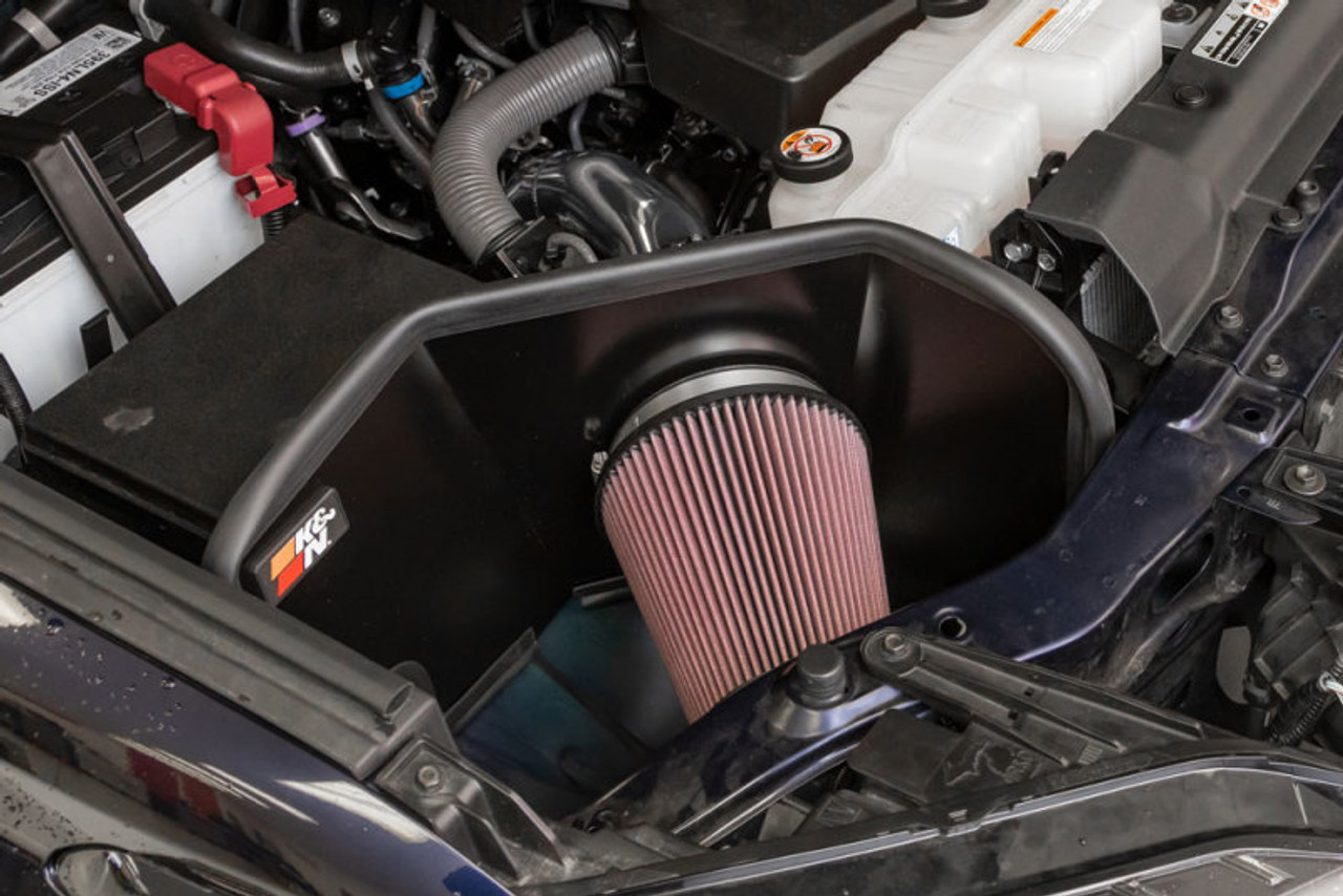 K&N 2022 Toyota Tundra V6-3.5L F/I Performance Air Intake System - 77-9042KP Photo - Mounted